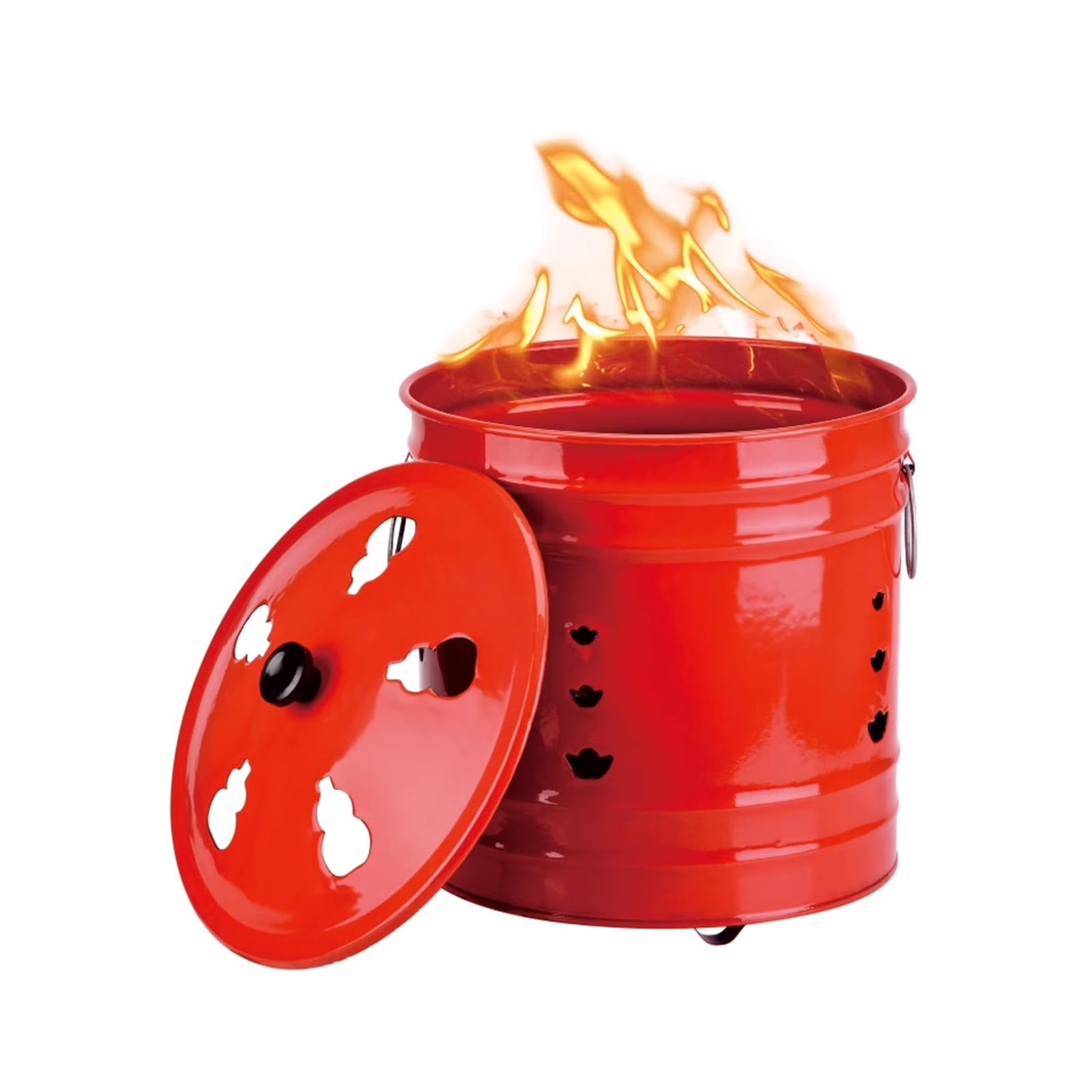 HASMI Inceneritore da Giardino, Gabbia per Braciere in Metallo, Fornace per Detriti, Secchio per Bidone in Fiamme, per Rifiuti, Giardino, Legno di Foglie, Falò