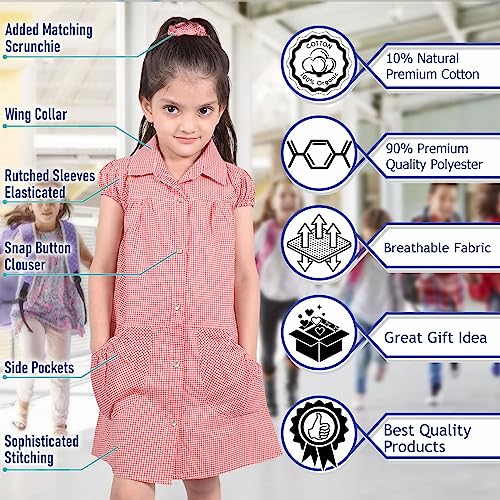 Vestidos de cuadros vichy pack de 2 para uniforme escolar de niña 7