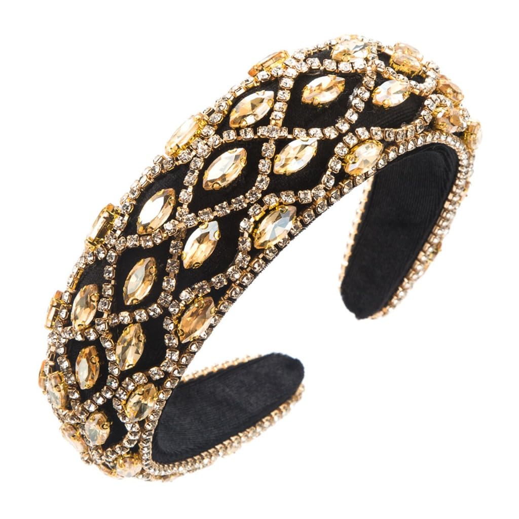 Bandes de cheveux baroques en strass et accessoires de coiffure de cérémonie JFDBGU