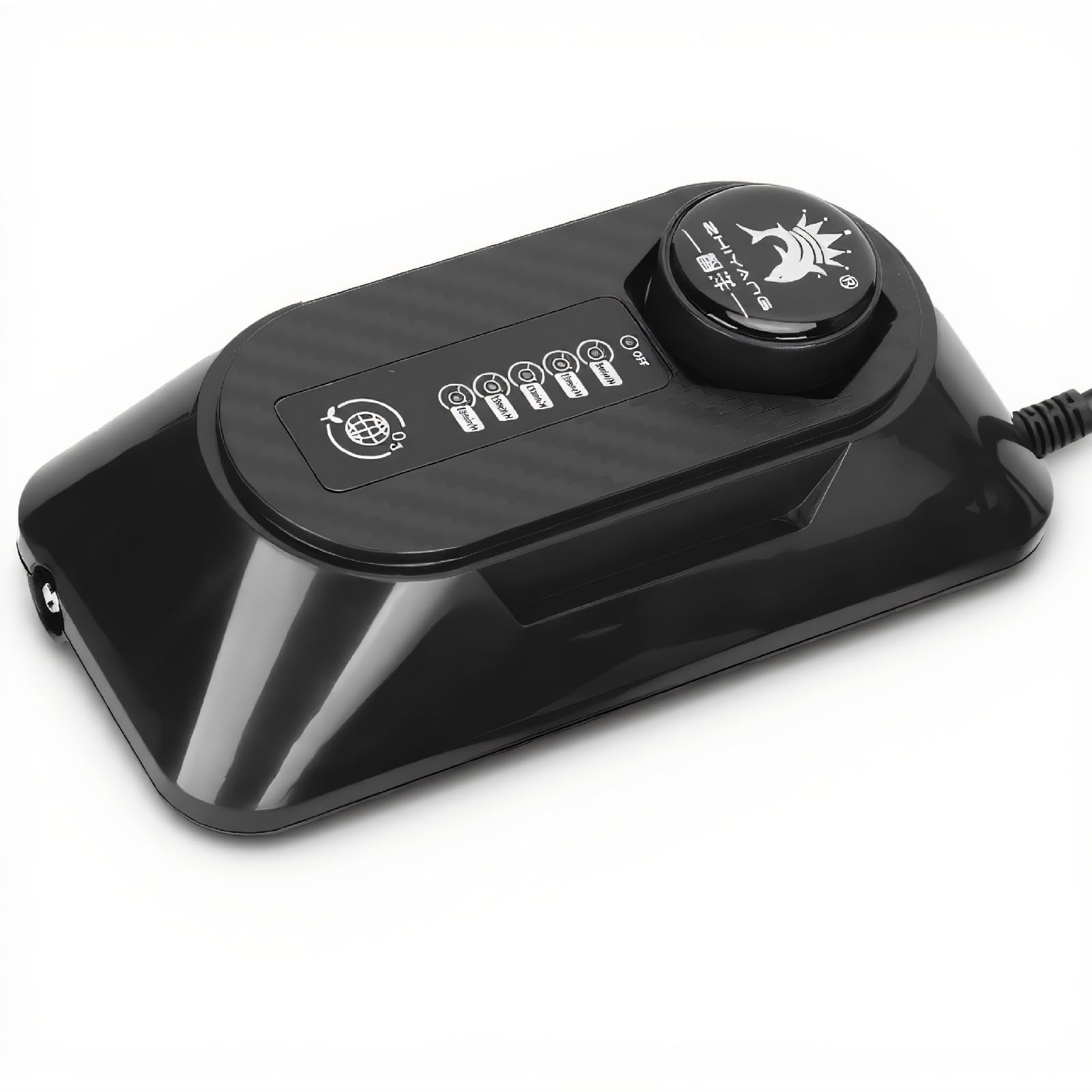 Bombas de Aire para Acuarios, 6W Mini Generador de Ozono per 1L-50L Acuario Bomba de Oxígeno Silenciosa, Silencioso Oxigenador Pecera with Manguera (Negro) (EU)