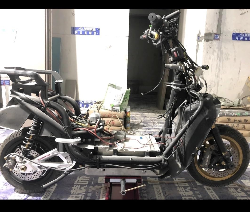 Podnośnik motocyklowy, podnośnik nożycowy, 500 kg, z szerokim pokładem, regulacja wysokości 9-36 cm, stojak centralny do naprawy roweru z kluczem zapadkowym i uchwytem korbowym