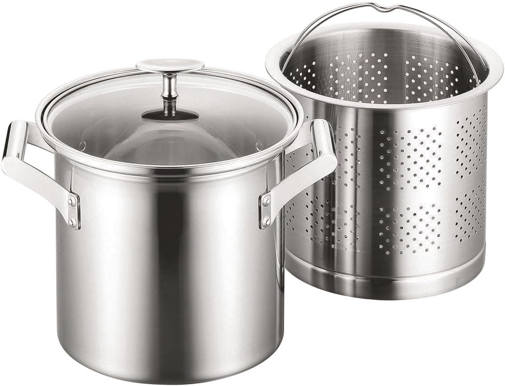 エレッセ　イタリア製　ステンレス　パスタポット　ストレーナー付き Amazon.co.jp: フジノス エレックマスタープロ(IH対応) 20cmパスタ