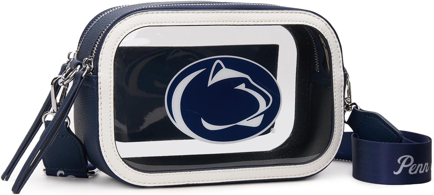 NCAA Clear Bag for Stadium Events - Stadium Approved Crossbody Bag, Clear Stadium Bag for Concerts & Sports Events