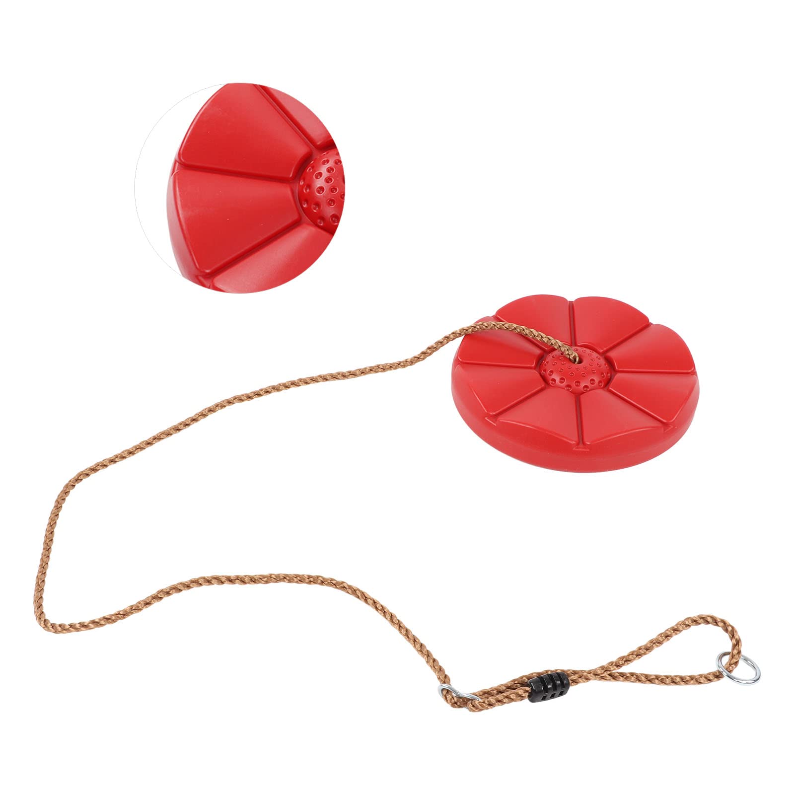 Kids Disc Tree Swing Seat with Climbing Rope and Platforms, Adjustable Outdoor Indoor Swing for Boys Girls, 30.5 cm PE PP Platform with 11 mm Heavy Duty Rope for Backyard Porch Pla