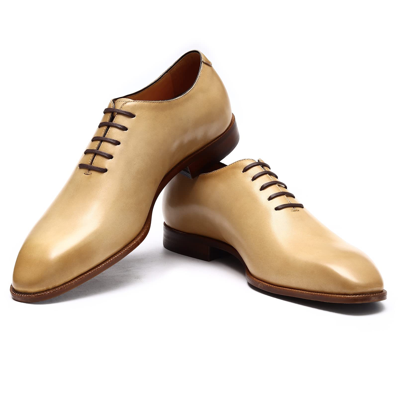 Genérico Oxfords Formales Negocios para Hombre Zapatos de Vestir Oficina Boda Zapatos Vestido en Cuero con Cordones Casuales