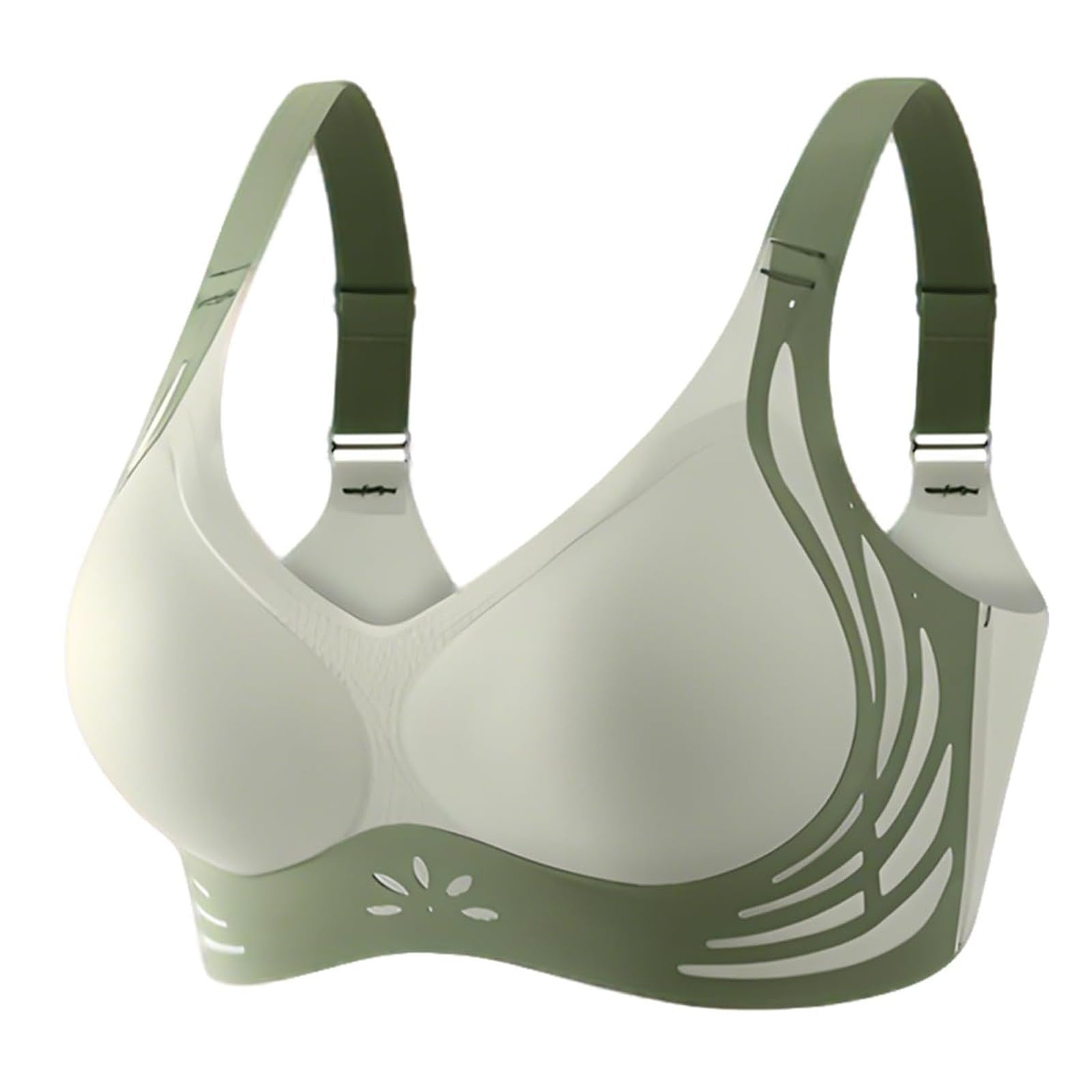 Biustonosze bez fiszbin Push Up UK Bez fiszbin Bez fiszbin Komfort Plus Size Push-Up Pełne pokrycie Wyściełane duże piersi Biustonosze na co dzień Wsparcie Lift Wygodny, bez fiszbin, prążkowany