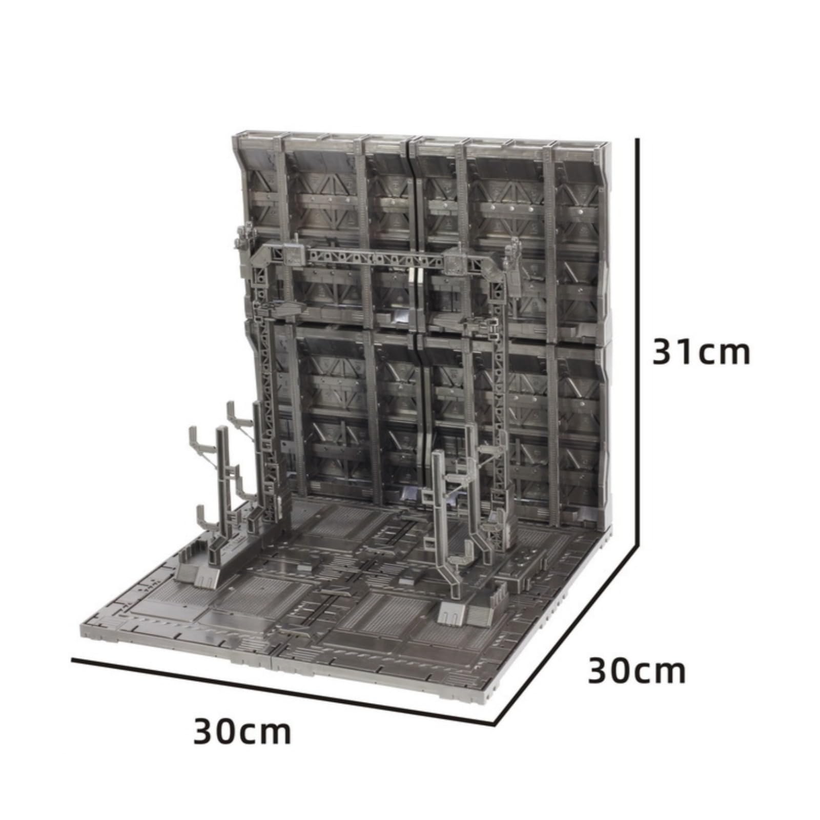 Action Figure Base per Diorama da Collezione Figure Struttura Meccanica con Elemento Verticale E Pavimento Tecnico Superficie in Plastica Adatto per , Vt-116-35