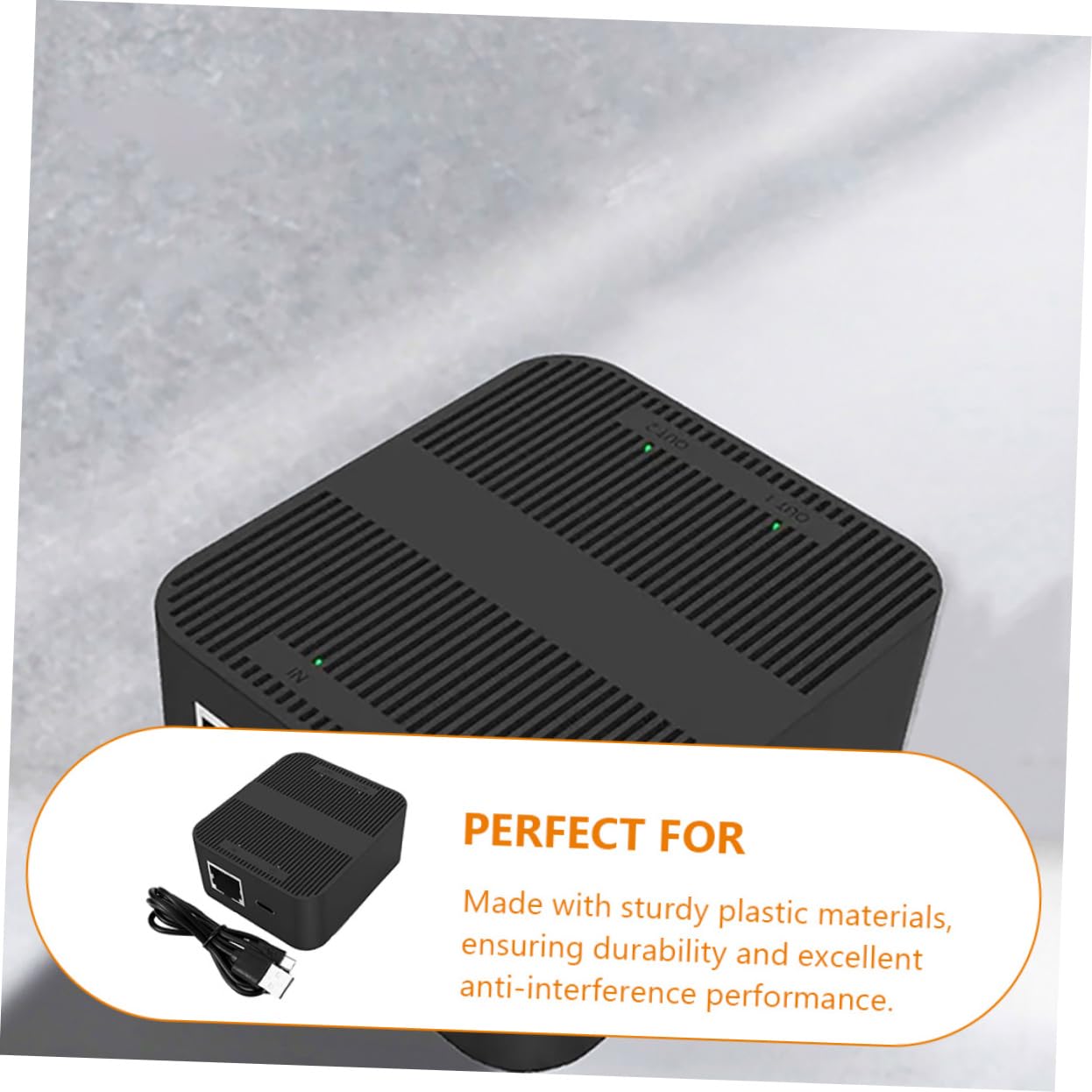 Generic 1 to 2 Ethernet Splitter High Splitter for 100mbps Modular Plug for Computers Routers