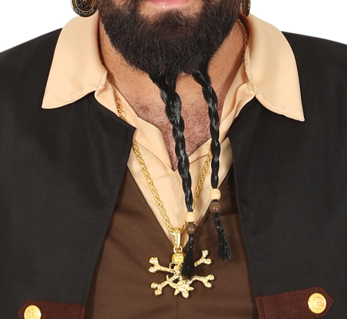 FIESTAS GUIRCA Costume da pirata da uomo con cappello da pirata da uomo con cappello da pirata