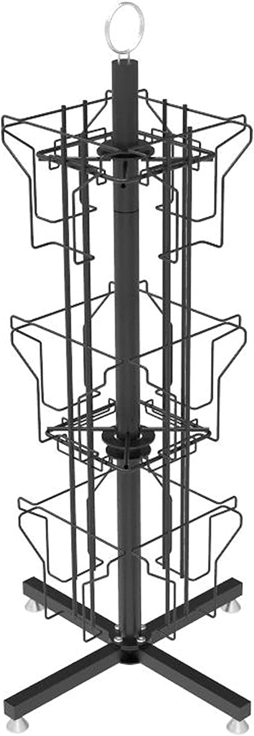11702 FixtureDisplays 14 X 14 X 30" 12 Vertical Pockets Spinning Greeting/Post Card Rack 11702NEW-NPF