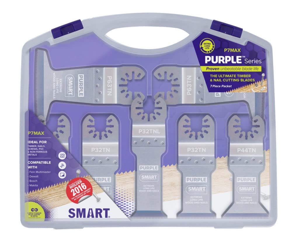 Smart P7MAX P7 mAX Purple Series 7 Piece Titanium Alloy Bi-Metal Blade Set
