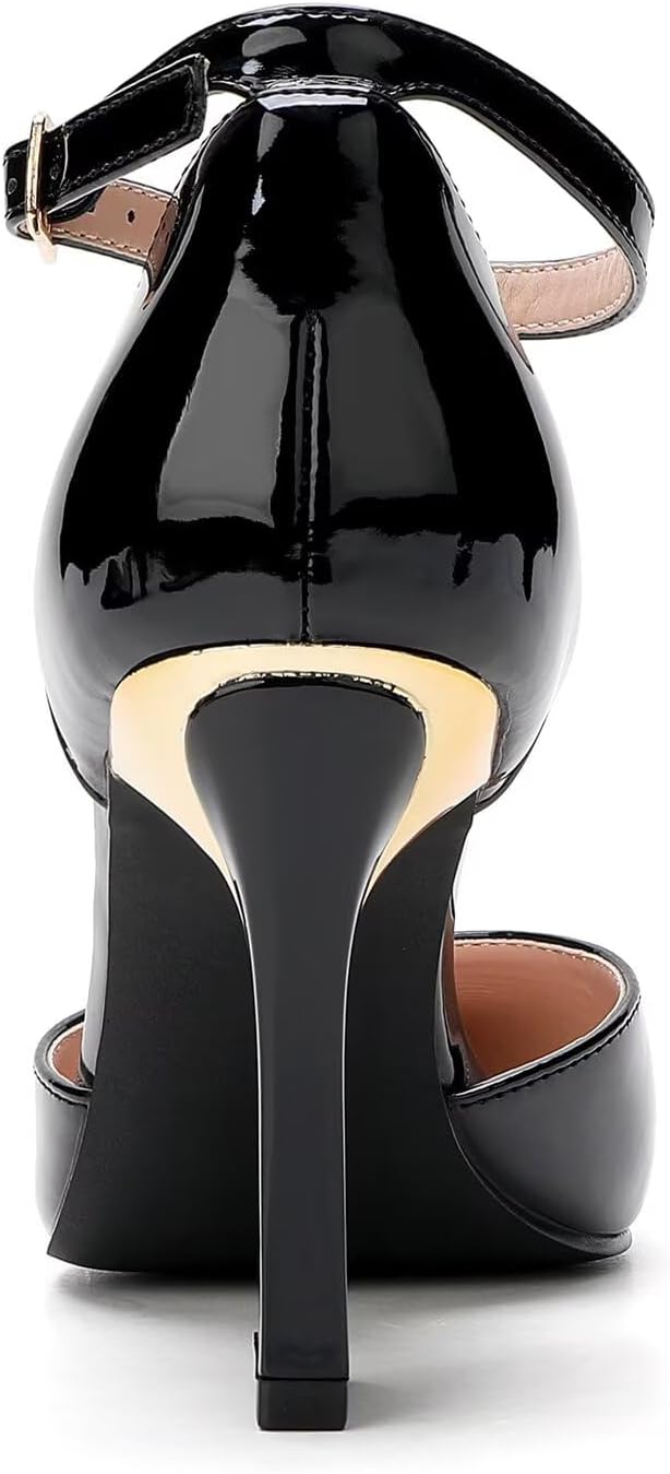 QKL Women's Closed Toe Pointed Heels Pumps - Image 5