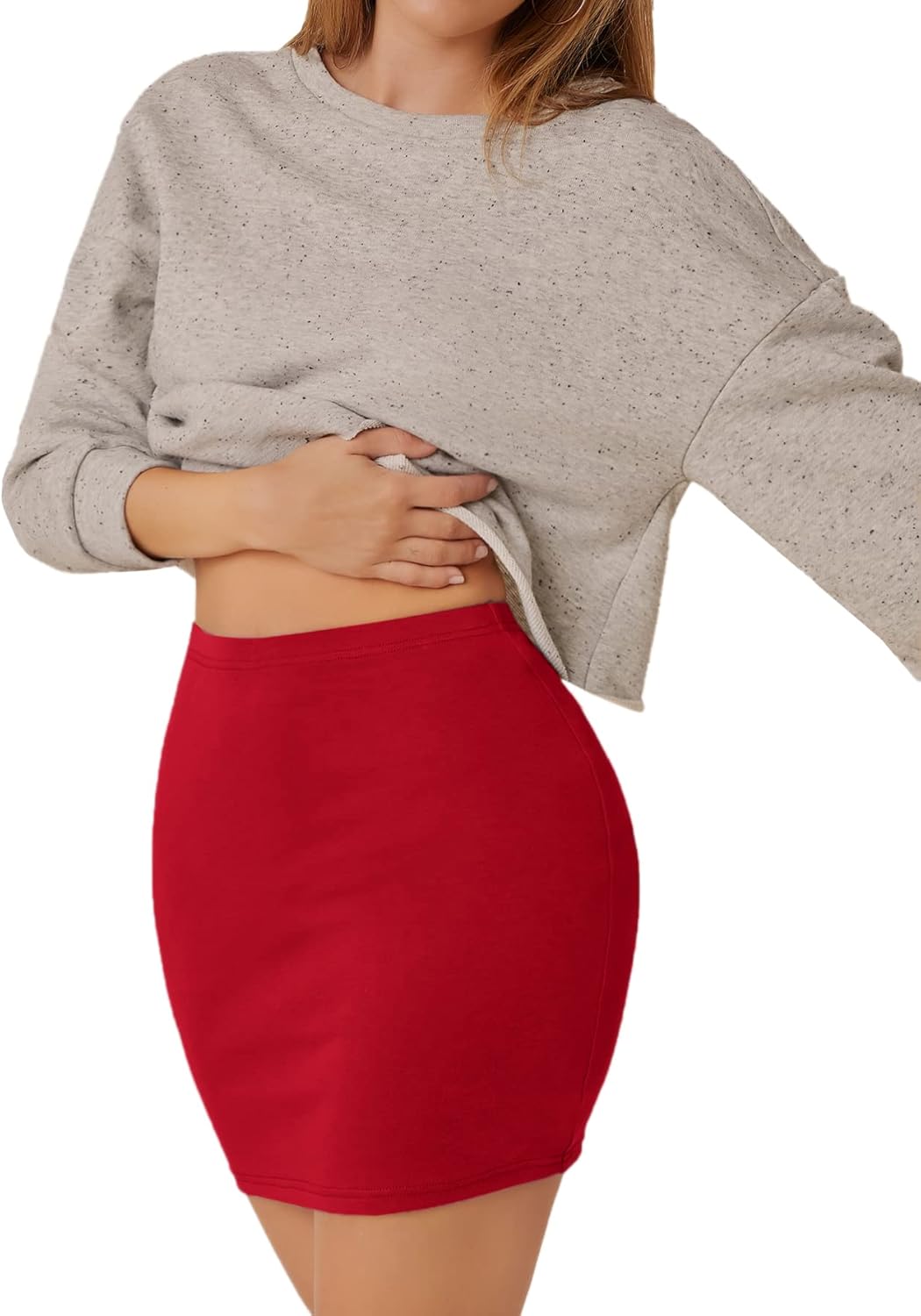 Verdusa Women's Basic High Waisted Pencil Bodycon Short Skirt - Image 4