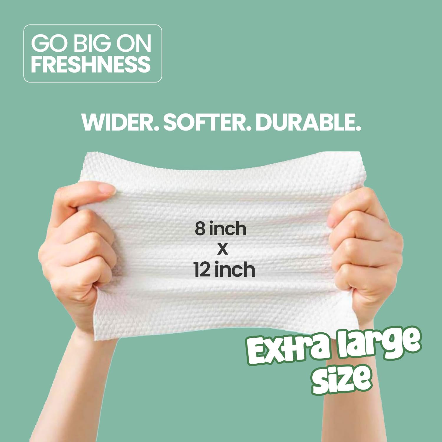 XL Bathing Wipes - Body Wipes for Adults Bathing No Rinse - 10 Pack, 120 Wipes - Disposable Cleansing Cloths for Women, Men & Elderly - W/Aloe - Shower Wipes - Camping & Travel Essentials - Image 4