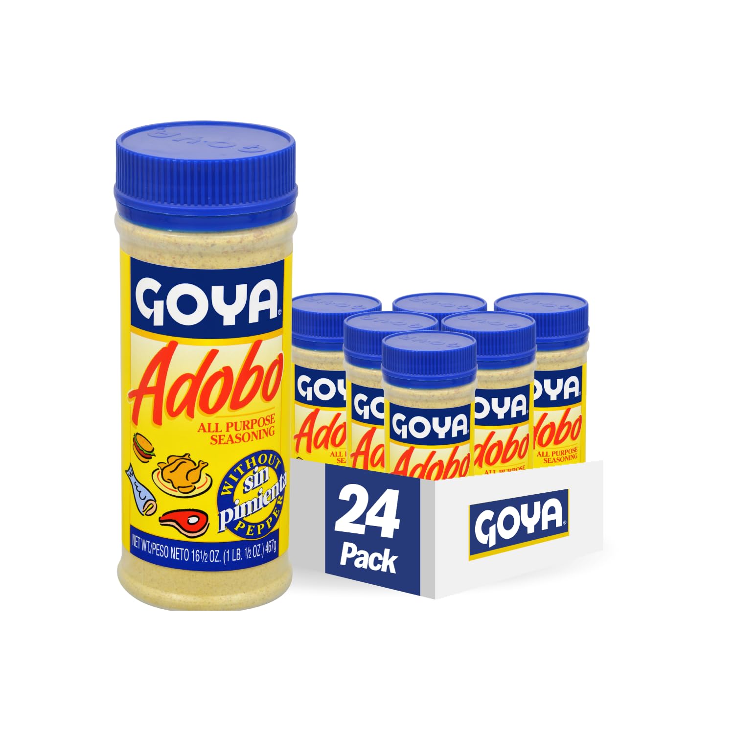 Amazon.com : Goya Foods Adobo All Purpose Seasoning without Pepper, 16. ...