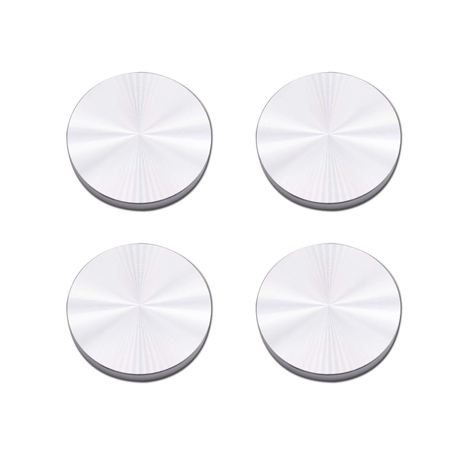 Karcy Aluminum Disc 23/8" Glass Table Top Adapter Round Silver 60M10