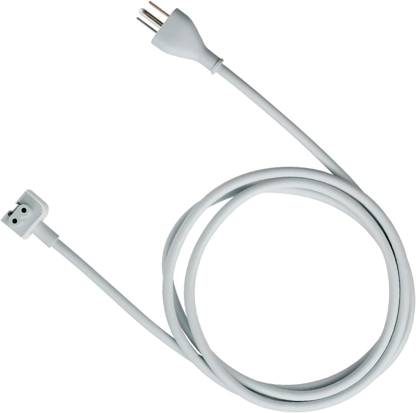 CABLESETC Replacement US Plug 3Pin DuckHead Extension Power Cord for MacBook Air Pro Power Adapters (White) 1.8m 6 feet