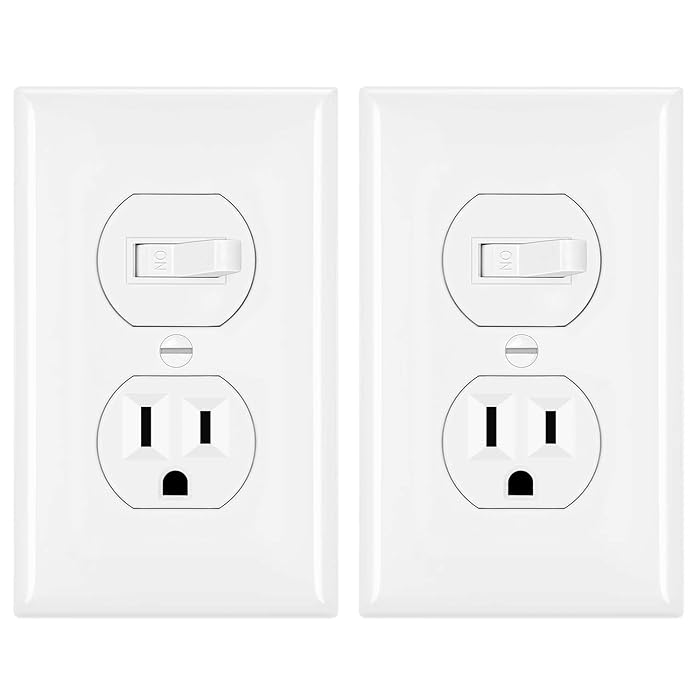 Buy [2 Pack] BESTTEN Combination Toggle Light Switch and Duplex