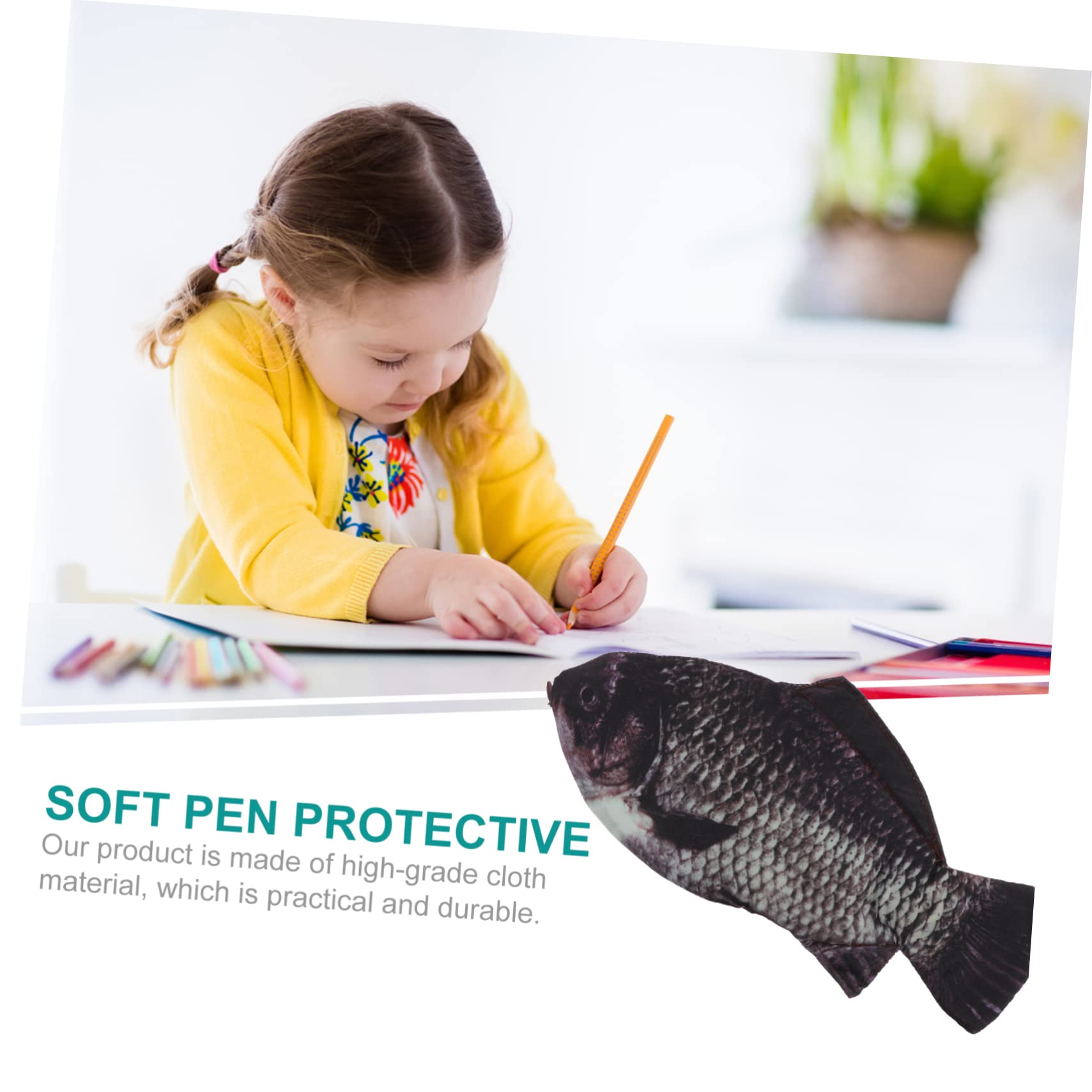 Ciieeo 5 Pezzi Astuccio Portapenne Multifunzione A Forma Di Pesce E Astuccio Portapenne Per Ragazze Per La Scuola