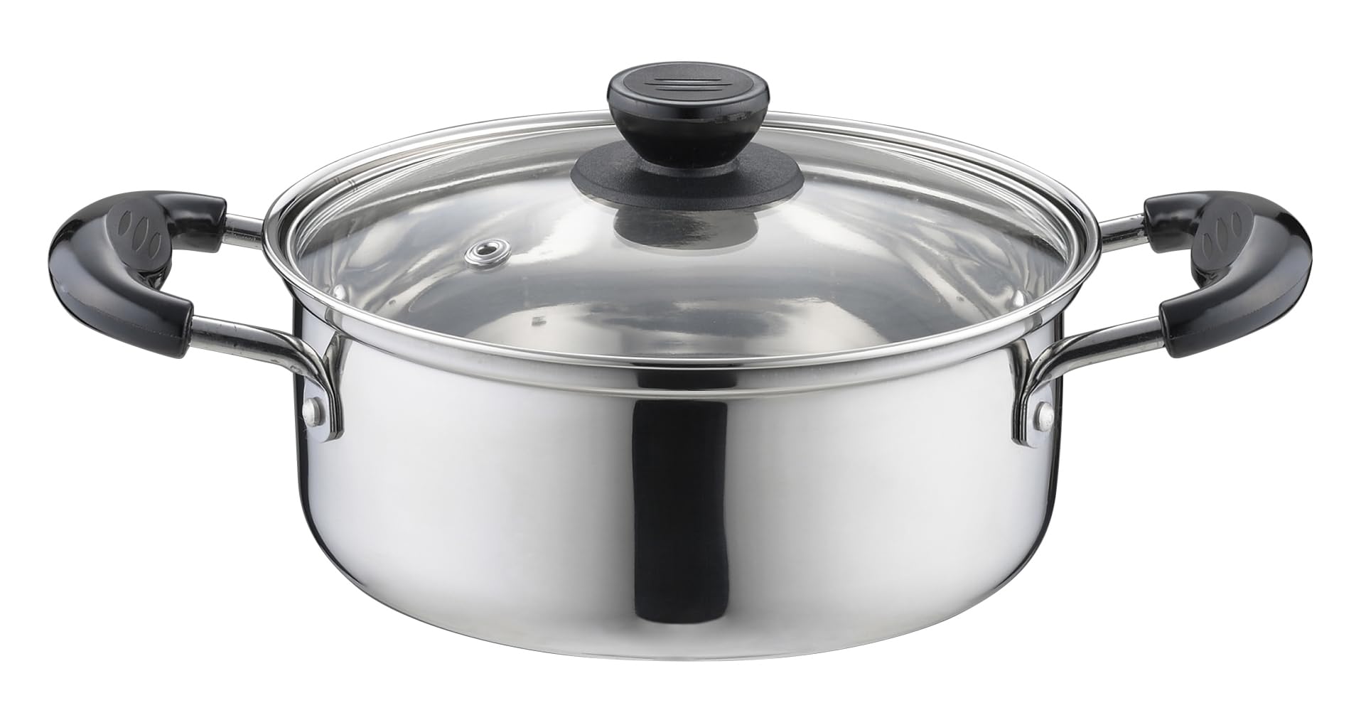 Amazon｜パール金属 鍋 両手鍋 18cm ガラス蓋付 ステンレス製 キッチン