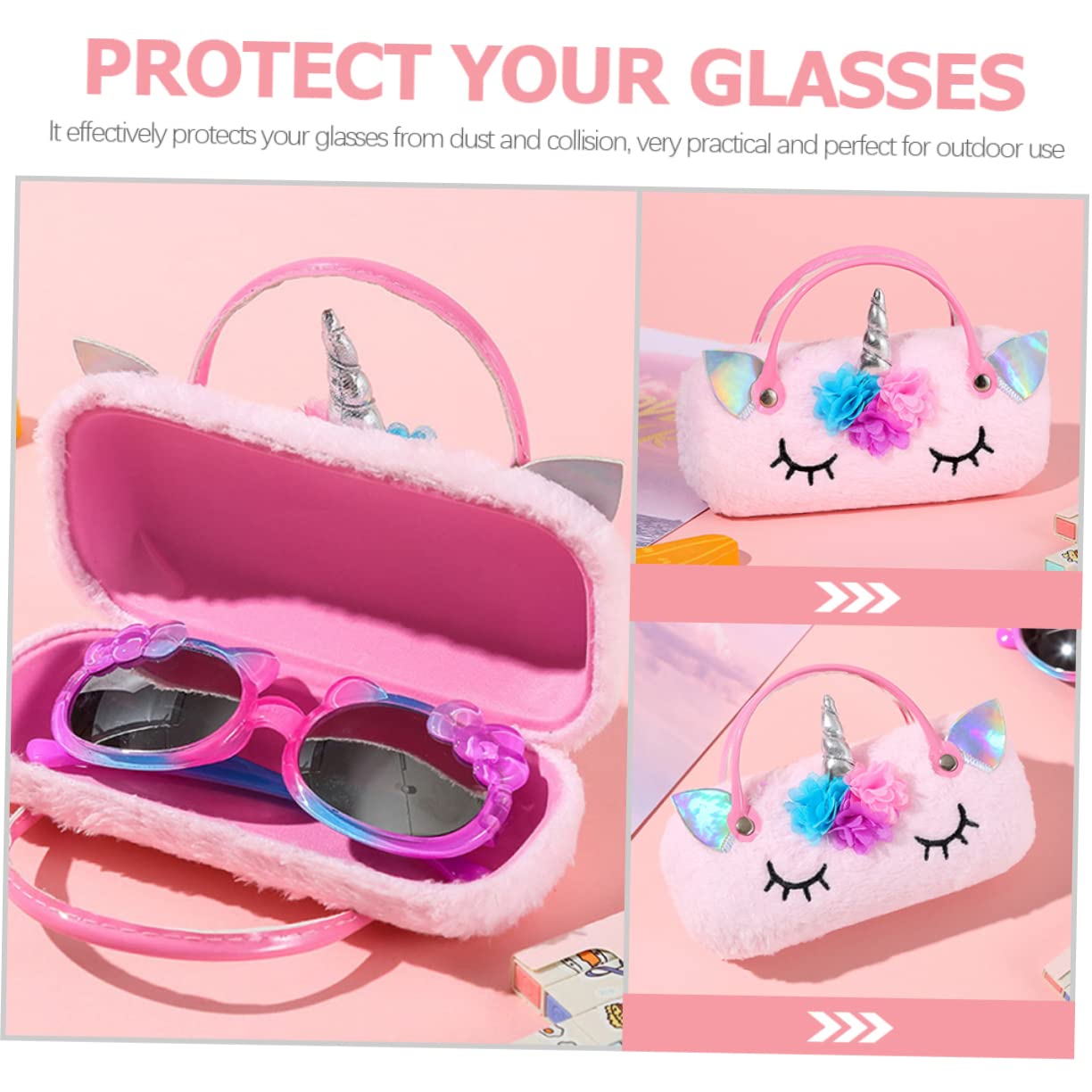 GALPADA 4 Stück Tragbare Brillentasche Brillenetui Für Reisen Sonnenbrillenetui Kinderbrille Plüsch-Brillenetui Brillenetui Brillenaufbewahrung Organizer Brillenetui