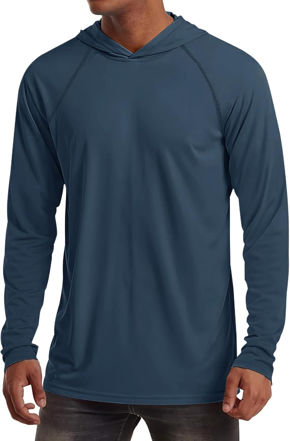 iWoo Men's UPF 50+ Sun Protection Hoodie, True-to-Size Long Sleeve UV SPF Fishing Hiking Shirt, Quick Dry Rash Guard image 2