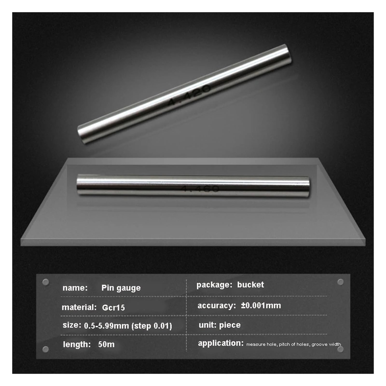 Zakres 1,00-10,00 mm Krok 0,01 mm 901 szt. Zestaw precyzyjnych trzpieni stalowych Zestaw gładkich wtyczek Gage Wskaźnik otworów do narzędzia do kontroli stolarki Precyzyjny pomiar