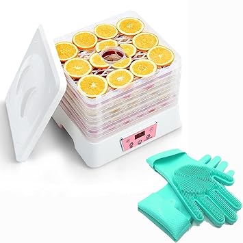 DKEXL Electric Food Dehydrator with 5 Stackable Tray, Preserver Jerky Maker with Adjustable Temperature C