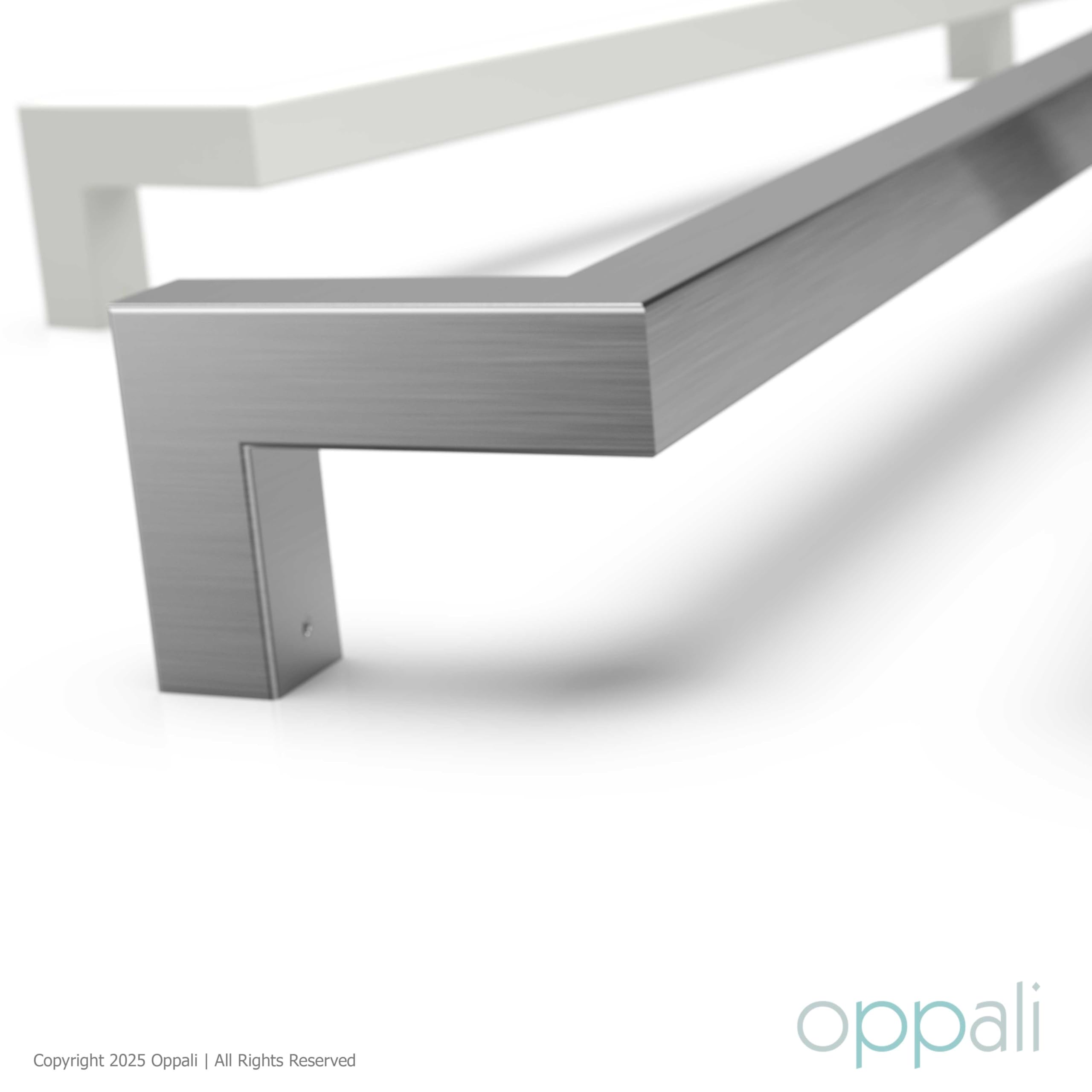 Maniglione per porta d’ingresso in acciaio inox 304 spazzolato Art.526 | Offset Pull Handle | T-Bar quadrato | 100cm Lunghezza totale