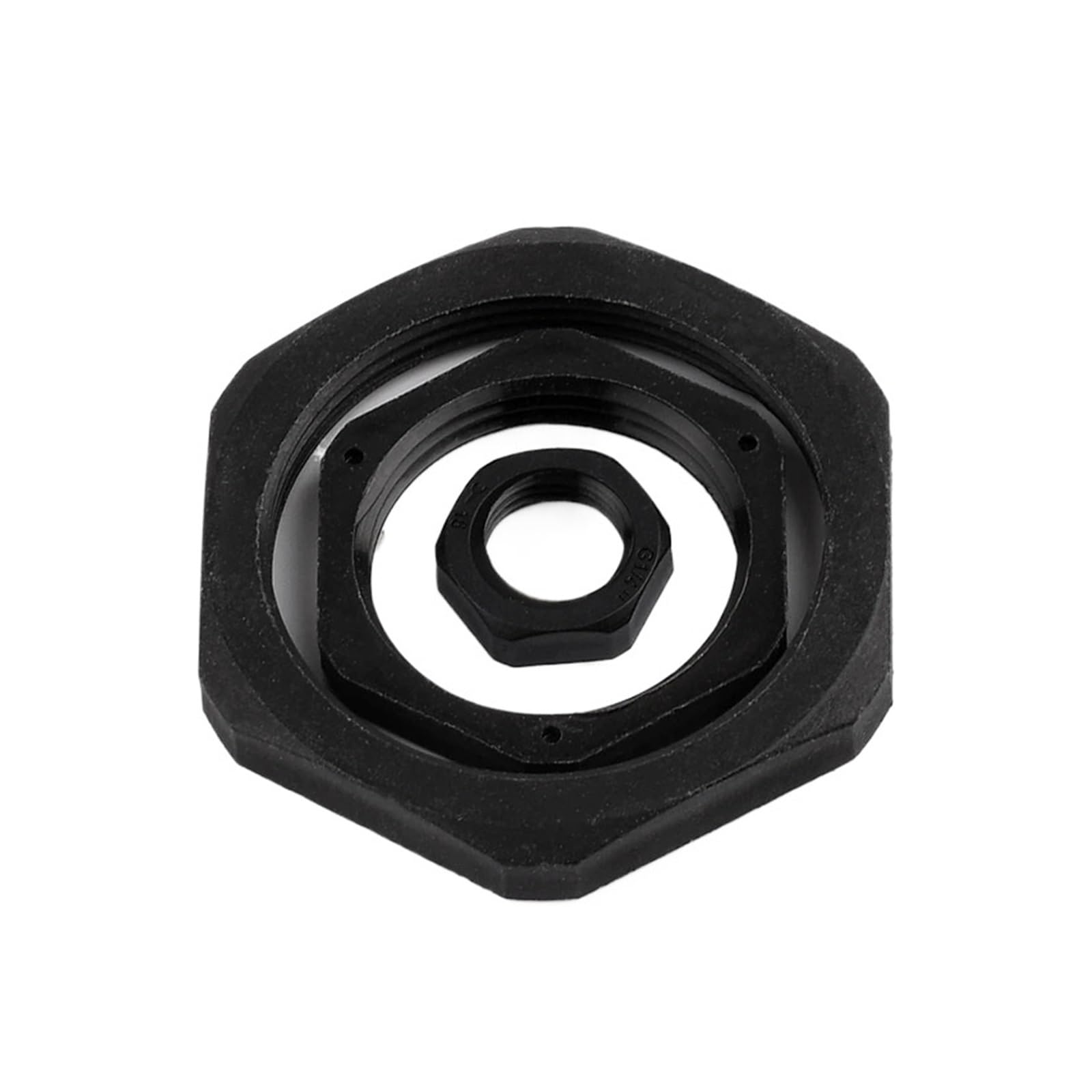 3~20 szt. Czarna nylonowa nakrętka sześciokątna G gwint 1/4" 3/8" 1/2" 3/4" 1" 1,2" .5" Części standardowe do mocowania pagody Adapter rury wodnej(G1-1l4 inch,20pcs)