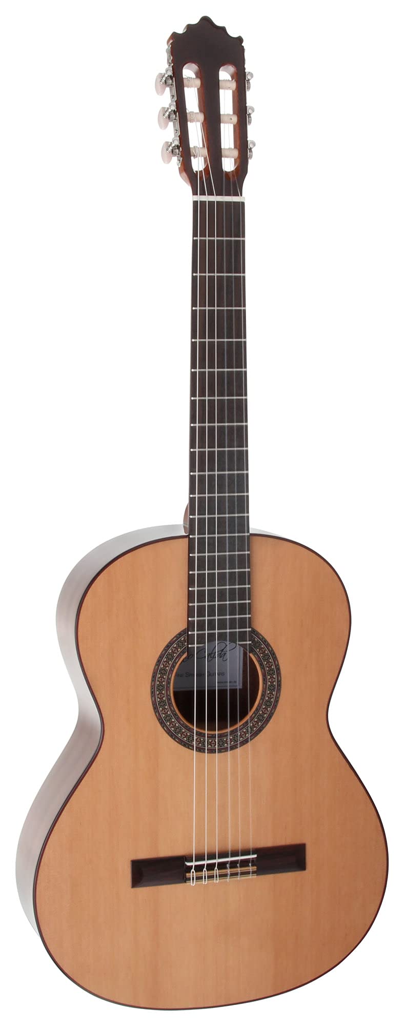 GC202G 4/4 guitarra de concierto | Tapa: cedro canadiense macizo, Fondo y aros: sapele, Mástil: caoba, Binding (tapa): Blackwood, Diapasón y puente: Blackwood