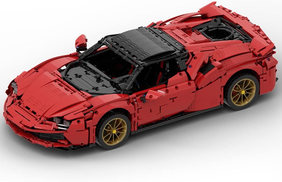 Lingxuinfo Highway Supercar Racing Car Bricks MOC Building