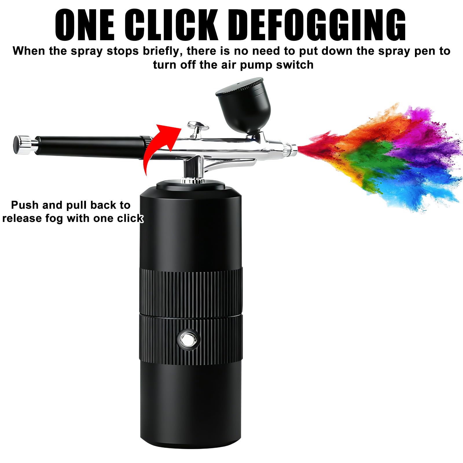 Set aerografo con compressore: pistola a spruzzo senza fili, kit aerografo, pistola portatile con compressore, pistola a spruzzo portatile ricaricabile USB, set per idratazione della pelle, tatuaggio