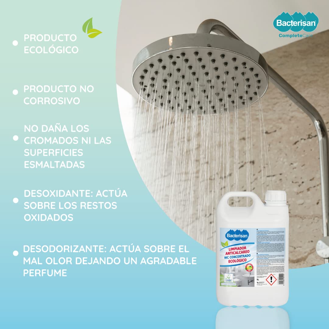 BACTERISAN Manual Dishwasher Concentrate 5L, liquide vaisselle, élimine la saleté, organique, graisses et amidons, Convient à un Usage Public Général, Ecolabel : Es-eu/019/00001
