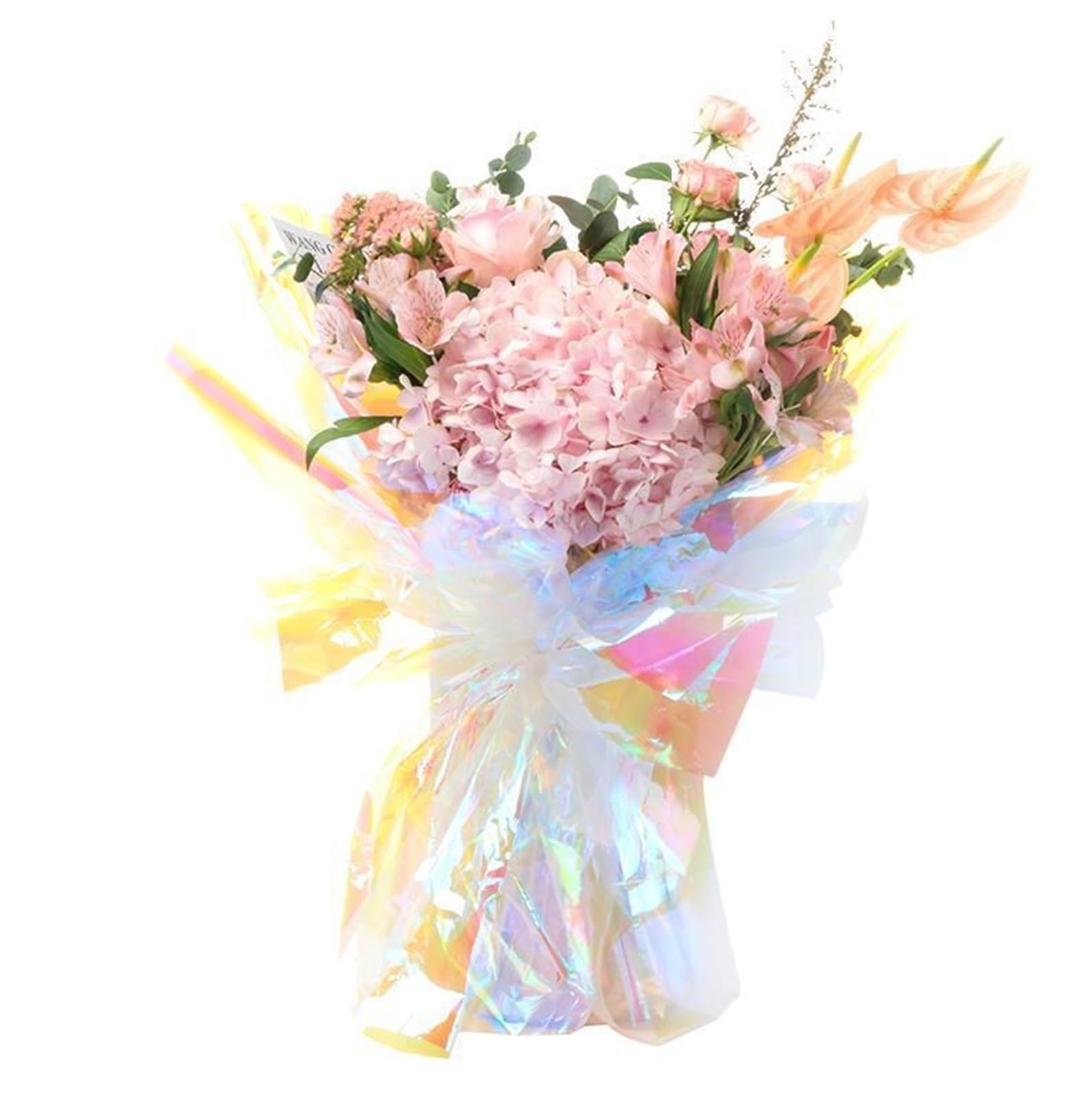 Confezione di bouquet fiori iridescenti da 60 cm per Carta Alimentare | Imballaggio in cellophane Decorazioni for feste di matrimonio di compleanno