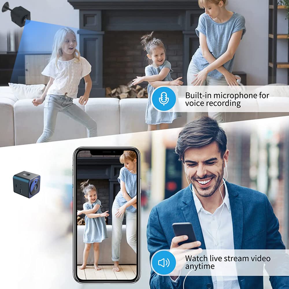 Andoer Telecamera WiFi Intelligente 1080P - Monitoraggio Wireless Con Rilevamento Movimento E Rotazione 350° - Per Interni/Esterni - Visione Notturna E Audio Bidirezionale