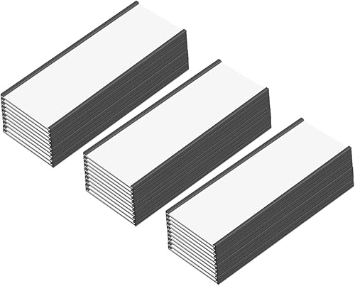 Portaetiquetas Magnéticos de Canal C de 2x5.5 Pulgadas con Insertos de Papel y Protectores de Plástico Transparente, Portadores Magnéticos