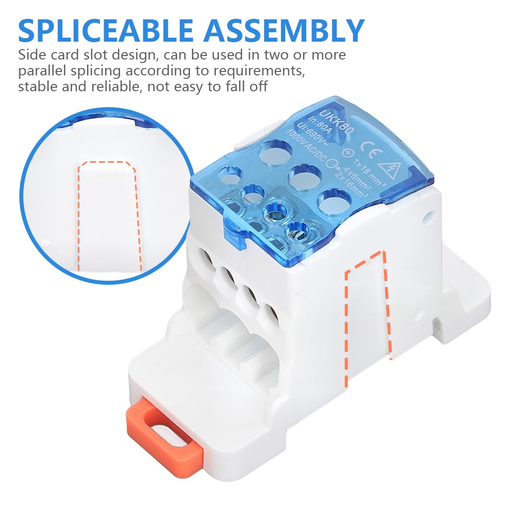 Serplex® 80A Terminal Block Connector with Cover for Electrical Wiring — Amazon image 5