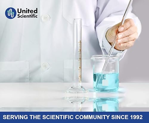 Miniatura 4 de United Scientific BG1000-1500 - Vaso de vidrio de grado de laboratorio de borosilicato  Vaso de precipitados de forma baja estilo Griffin  Graduado