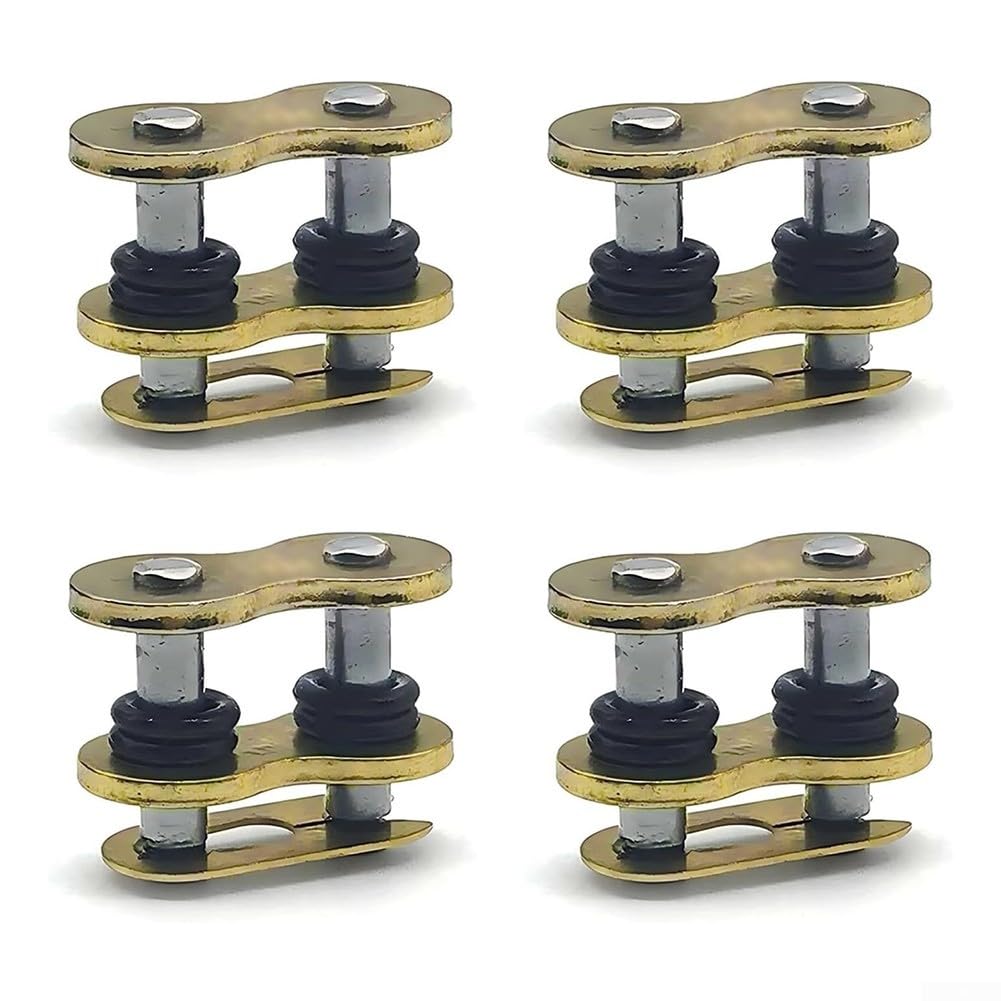 Paquete de 4 eslabones maestros de cadena de metal con sello ORing para cadenas 428 520 525 530 diseñadas para mejorar la longevidad de la cadena en motocicletas y vehículos