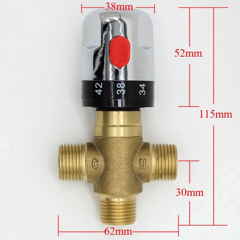 Grifo termostático solar para grifo de ducha de latón y cobre