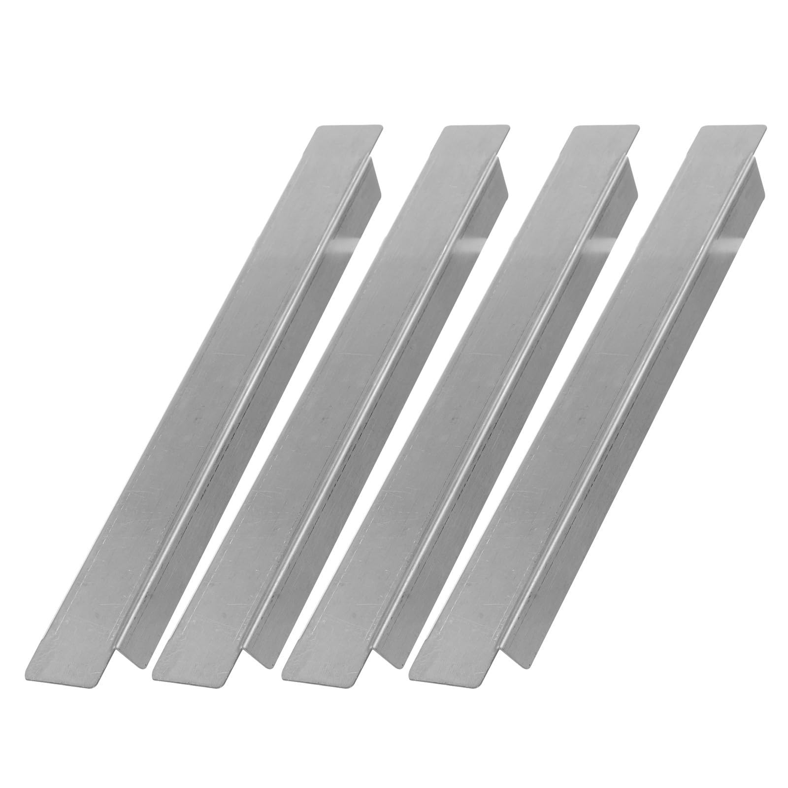Supporto Divisoria 4 Pezzi in Acciaio Inox con Traverse Anticaduta per Organizzazione di Ingredienti in Vetrine e Congelatori