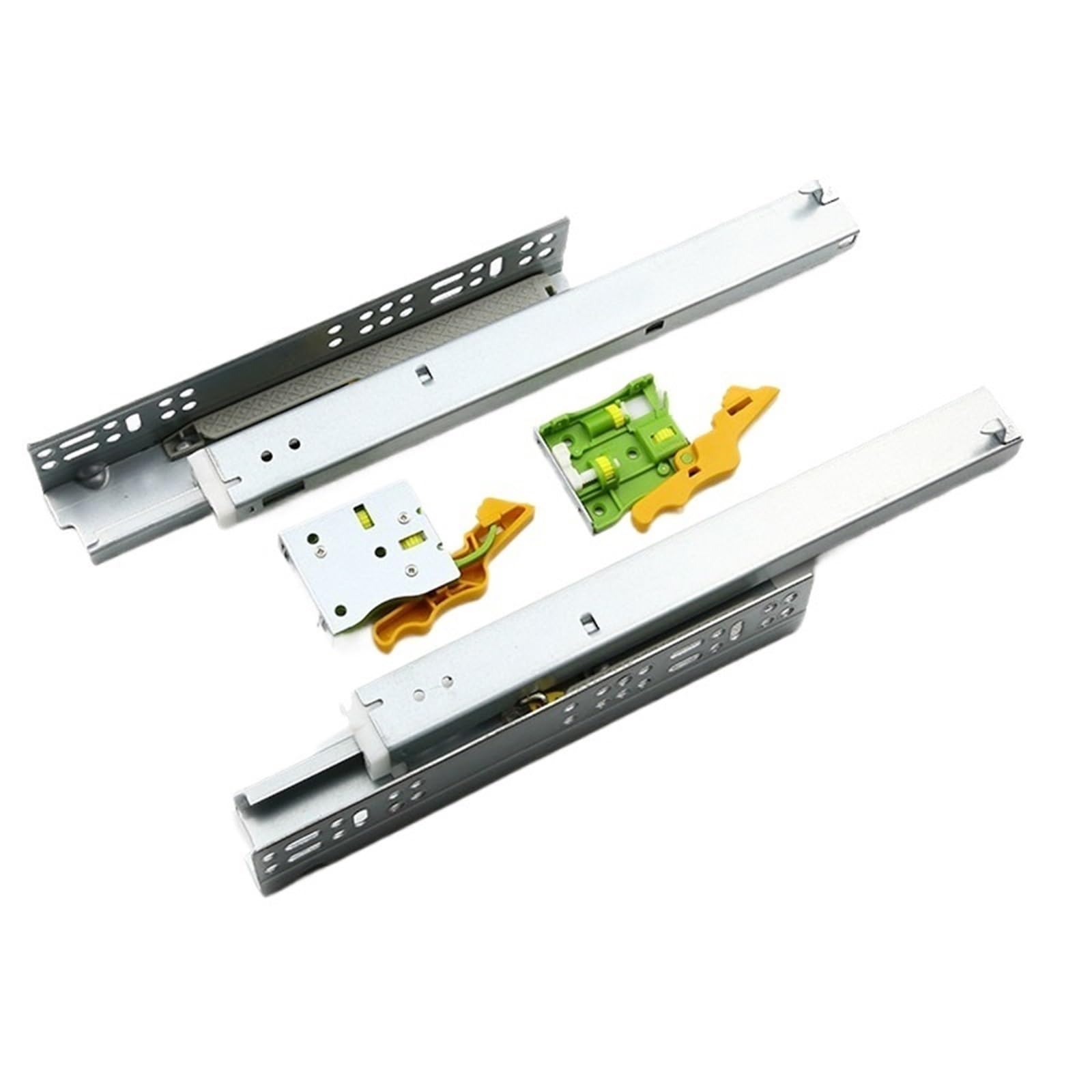 Drawer Slides Bottom Mounting Hidden Damping Slide with Disassembly Device Cabinet Drawer Buffer Track Guide(250mm)