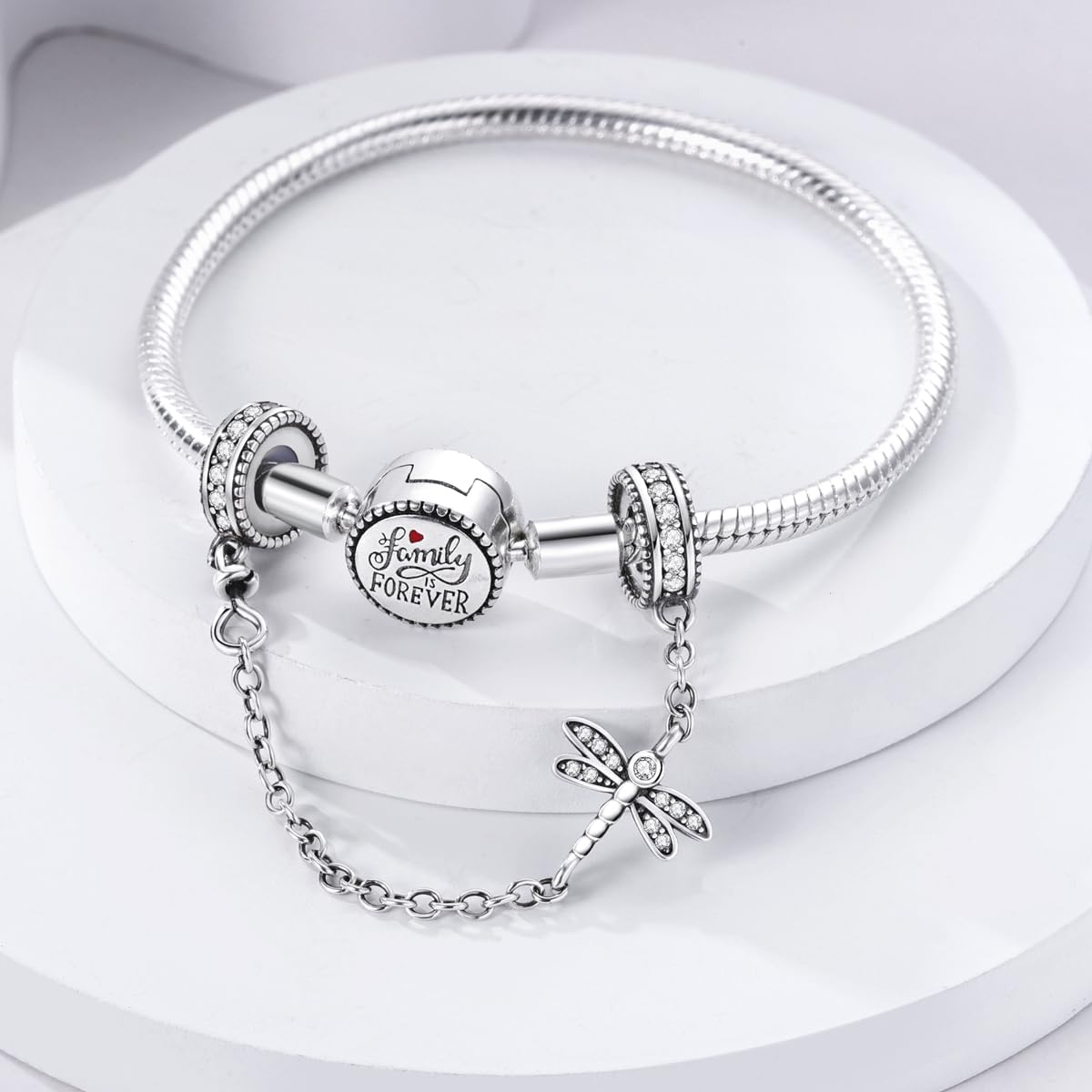 Hapour 925 Sterling Silver Safety Chain for Bracelets Charms Heart Butterfly Dangle Pendants Beads Jewelry for Women Mom - Image 2