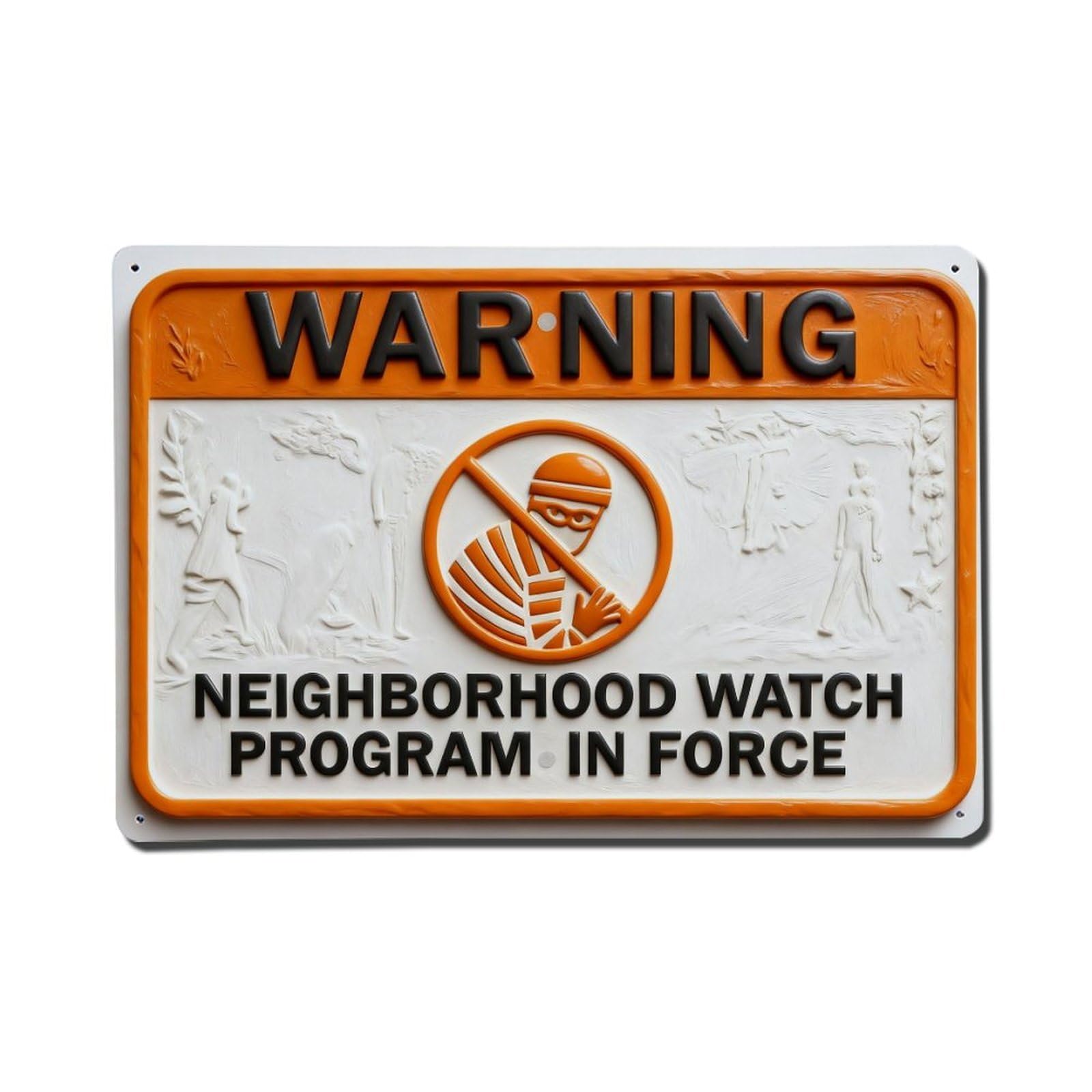 Iageret Vintage Warning Sign With Thief Symbol Metal Tin Sign Retro Wall Decor, Bar Garage Cafe Kitchen Home Wall Art Poster Decoration 8X12inches