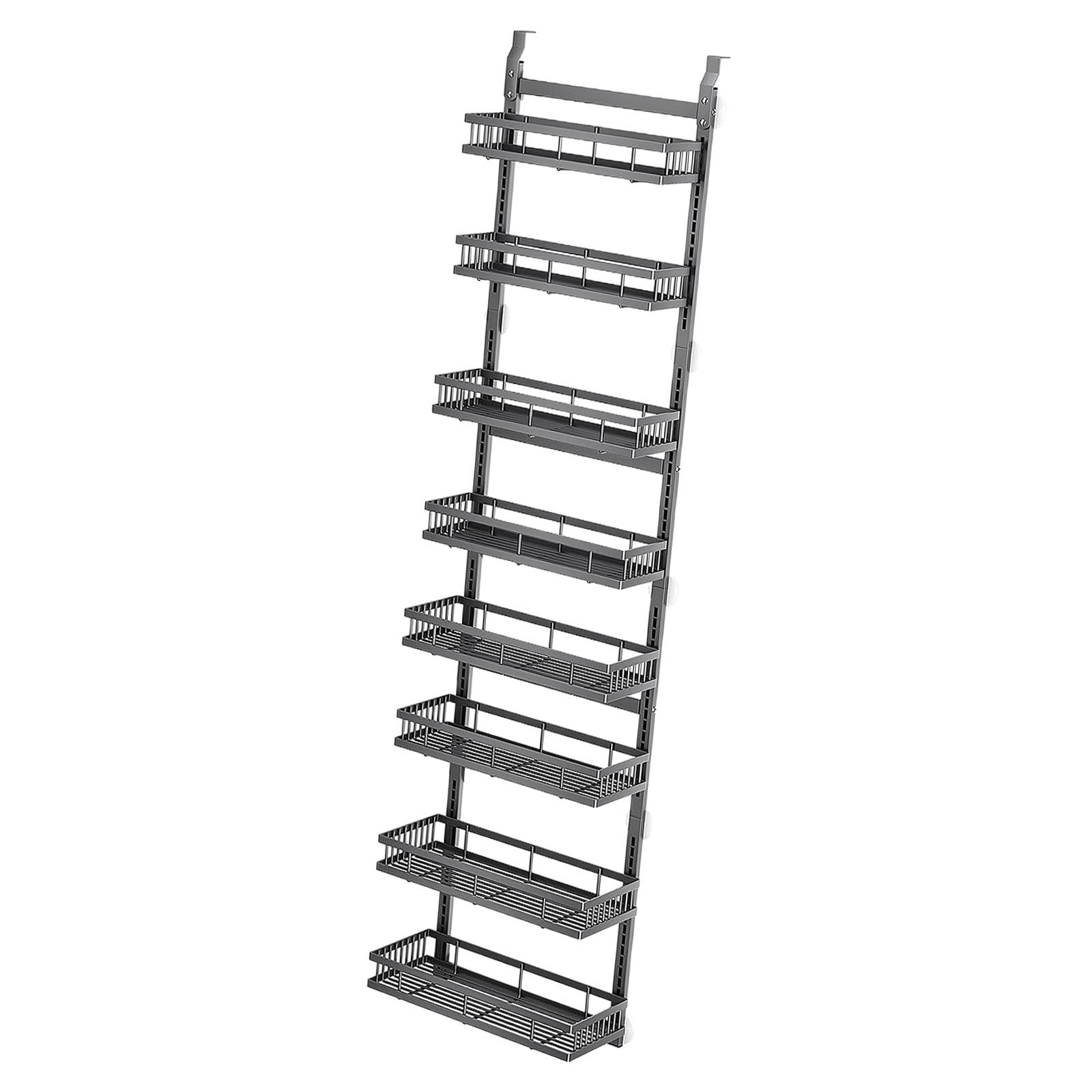 Organizador sobre La Puerta con Estantes Alacena Colgante Especiero de Pared Repisa Ajustable Metal Resistente Ahorro de Espacio Y Altura Regulable Al