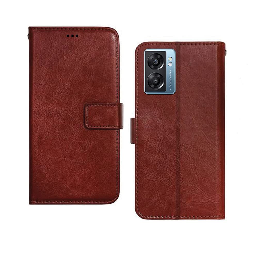 Inktree Oppo K10 5G Flip Case | Premium Leather Finish Flip Cover | with Card Pockets | Wallet Stand |Complete Protection Flip Cover for Oppo K10 5G - Brown (B0BBXST42K) Amazon Price History, Amazon Price Tracker