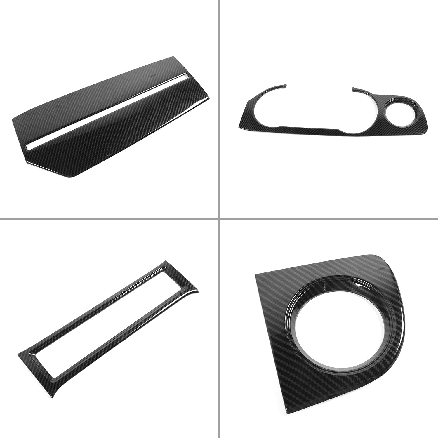 Jimen for 2010-2014 Ford Mustang Center Console Dash Panel Dashboard Cover Interior Trim Accessories (Carbon Fiber)