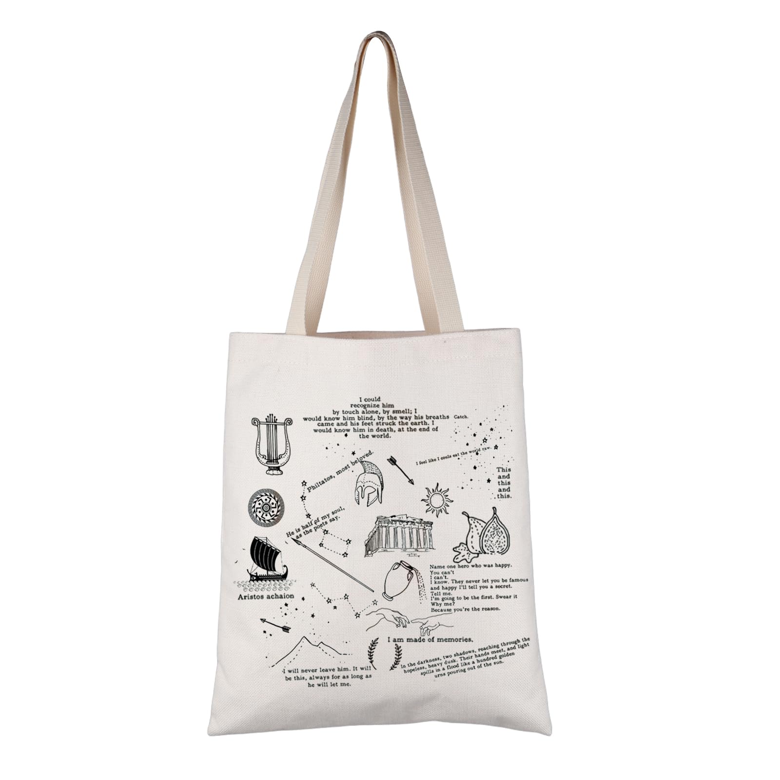 VAMSII Book Inspired Gifts Bookish Merch Book Fan Art Reusable Bag for Fans