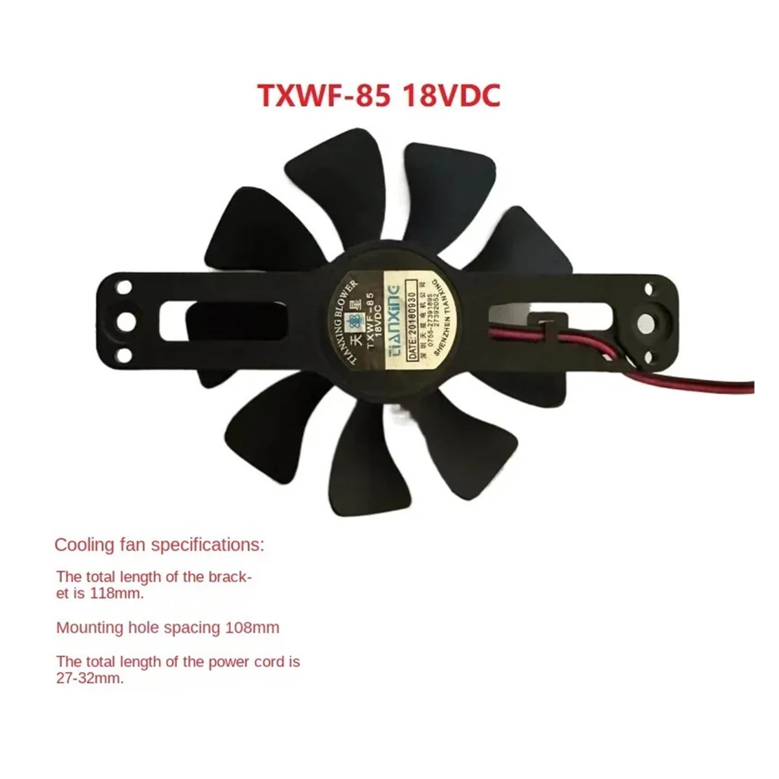 Accesorio De Ventilador De Refrigeración for Cocina De Inducción, Compatible Con TXWF, Motor De Ventilador De Placa De Inducción 85 DC18V